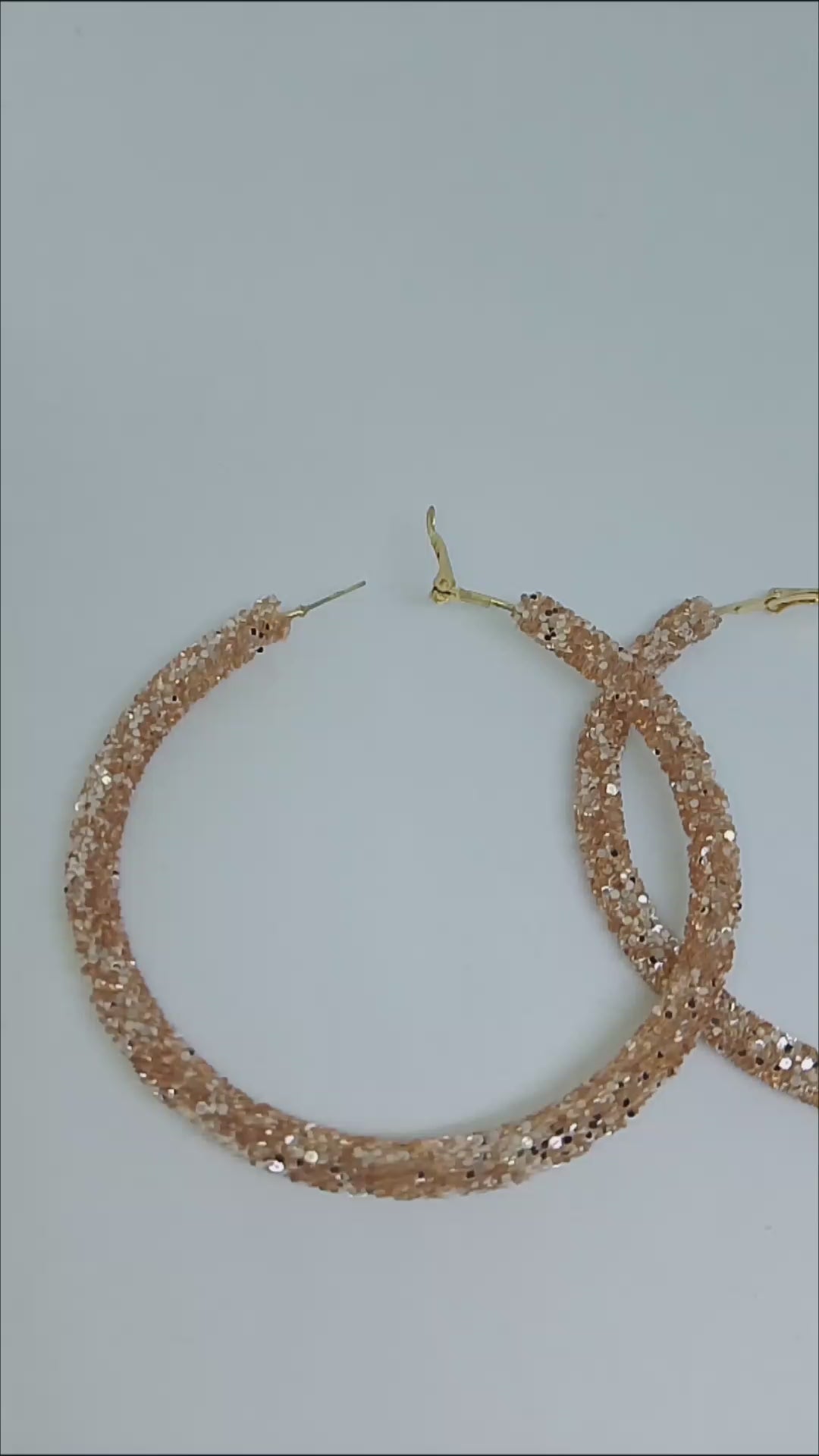Imperial Golden Allure Flakes Halo Hoop Earrings