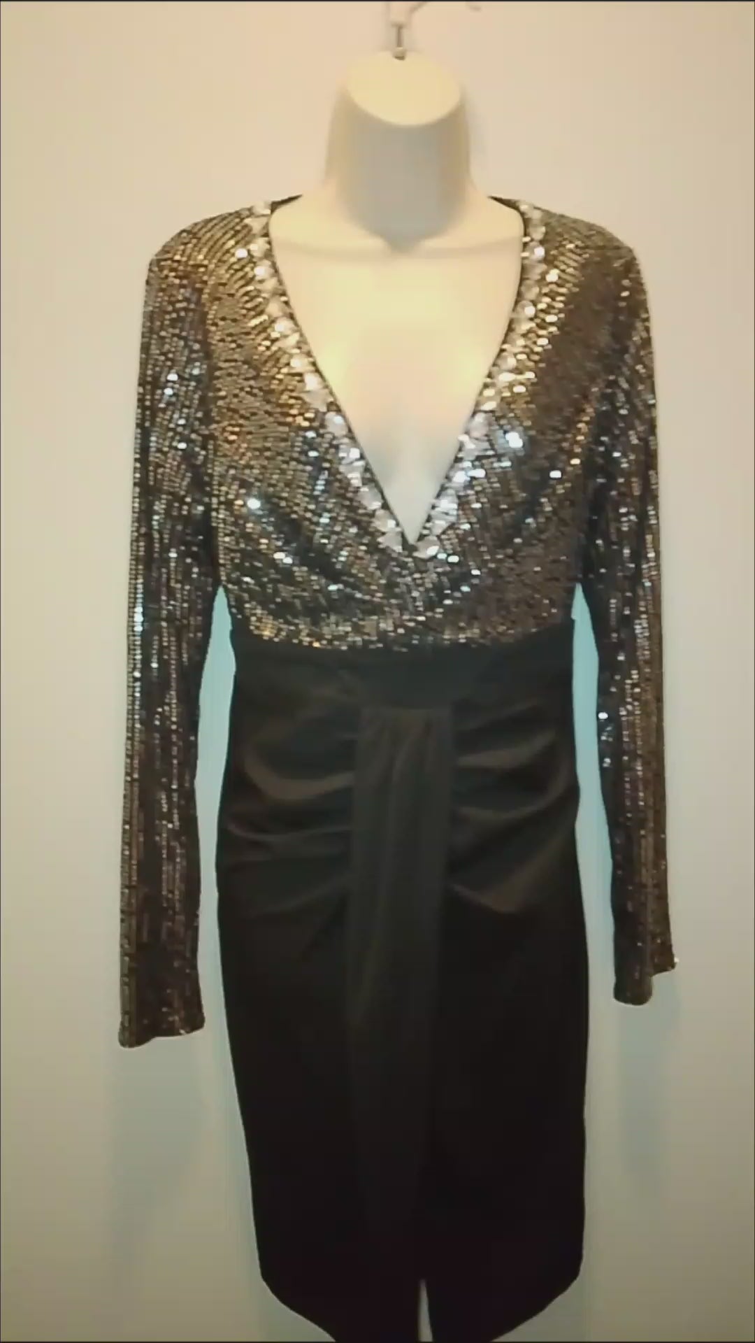 Galactic Cosmic Women's Platinum Black Cocktail Pencil Dress
