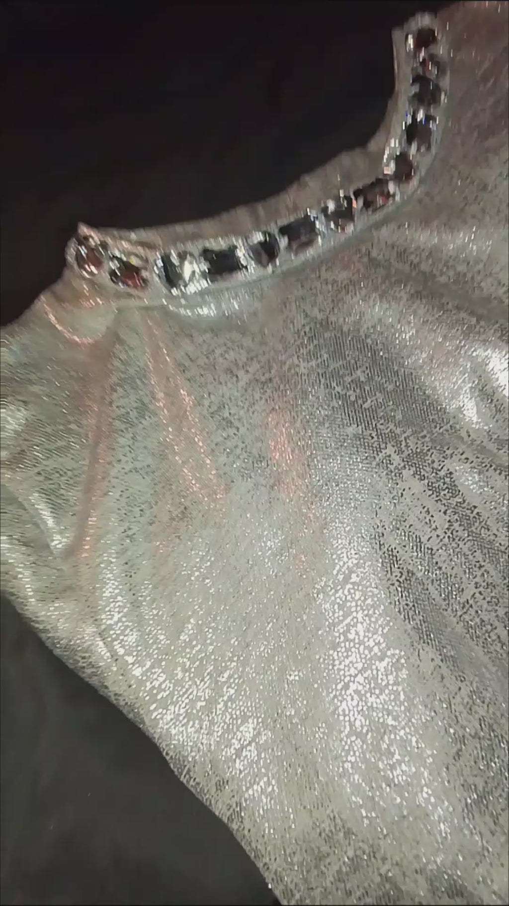 Chrome Aura Crop Top