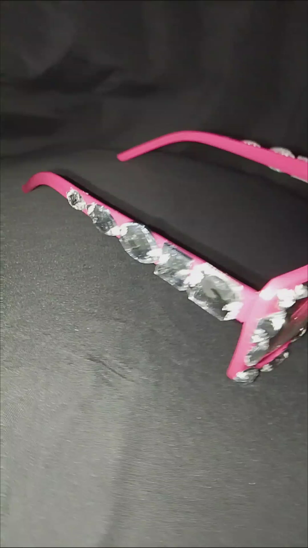 Living Out Loud Dusty Rose Glasses Silver Rhinestones