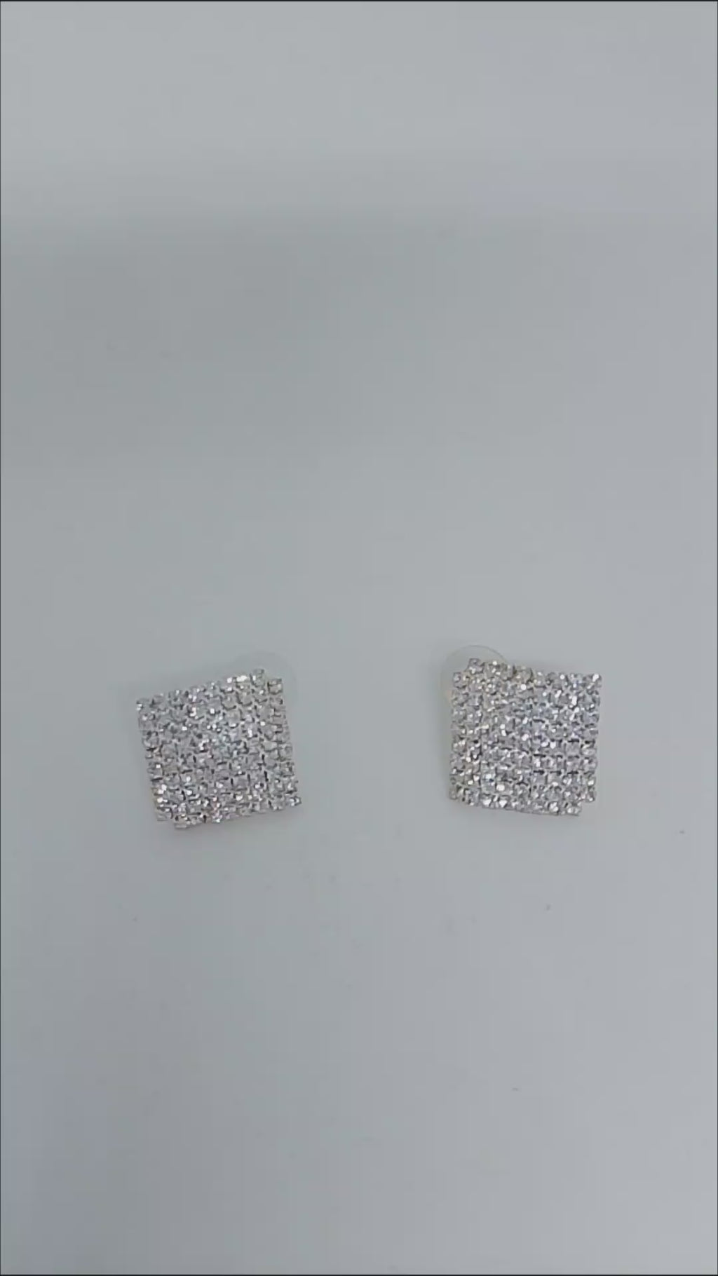 Imperial Sterling Frost Karat Box Square Stud Earrings