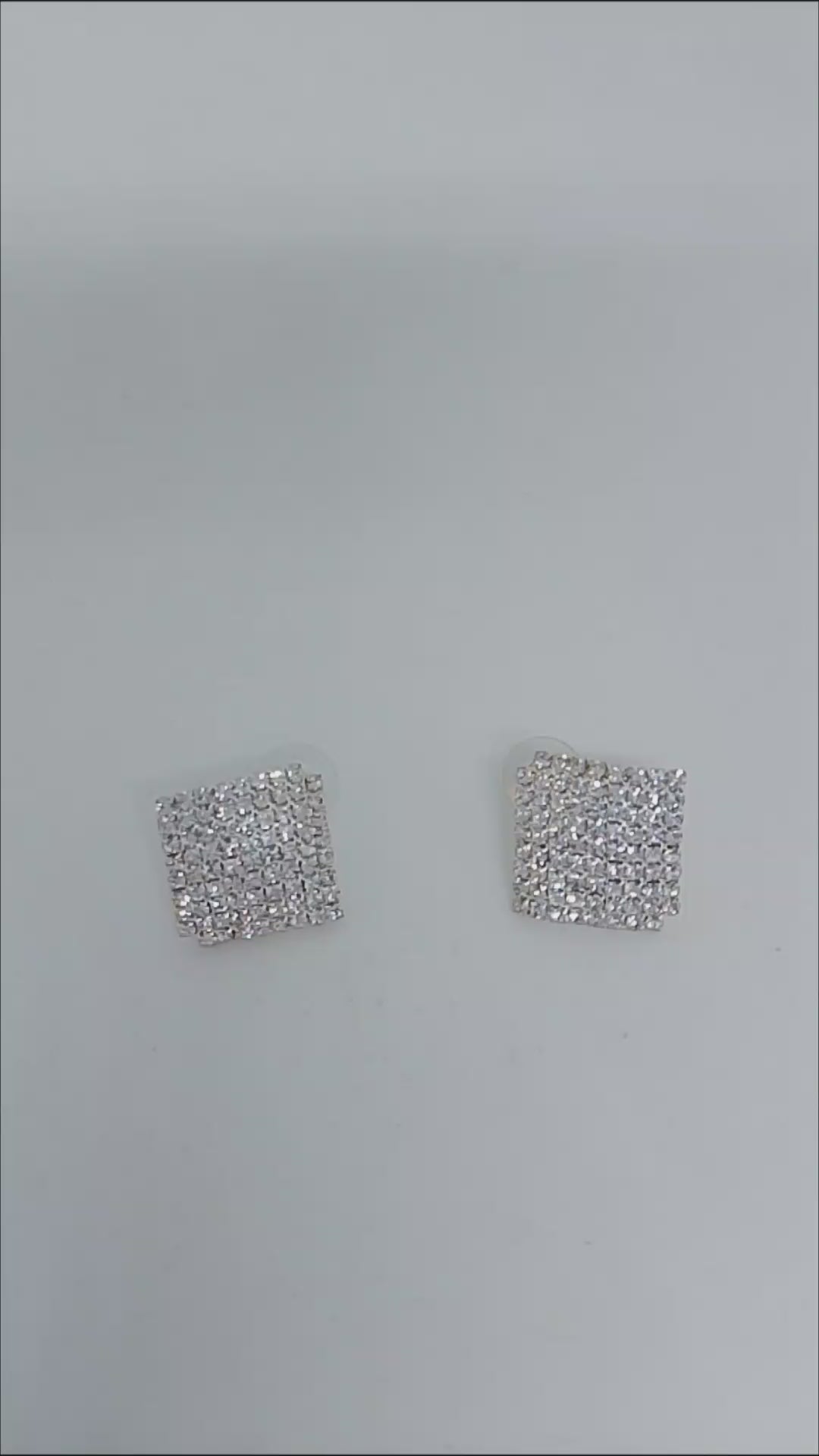 Imperial Sterling Frost Karat Box Square Stud Earrings