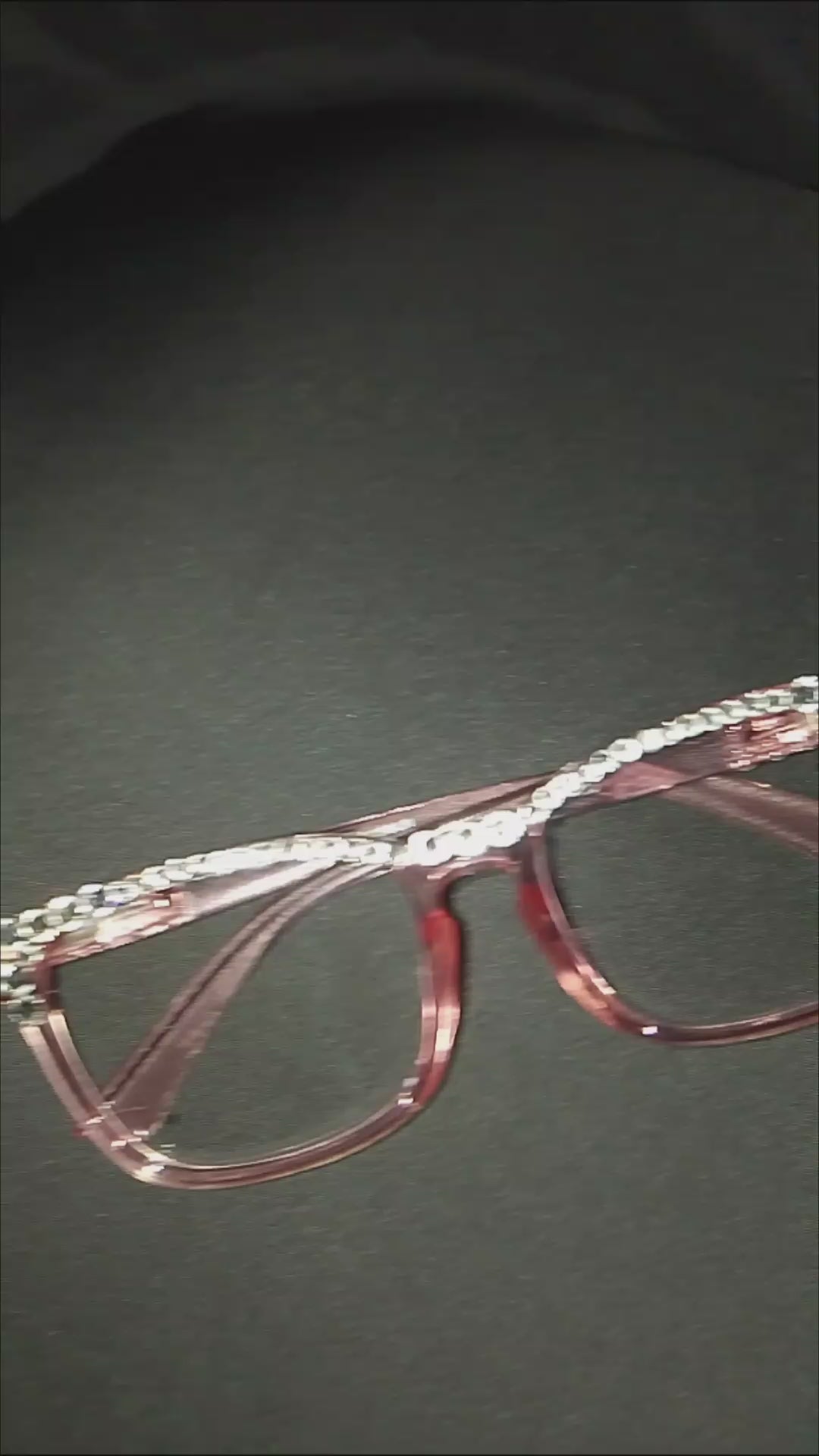 Dewy & Chic Shell Translucent Pink Frame Glasses