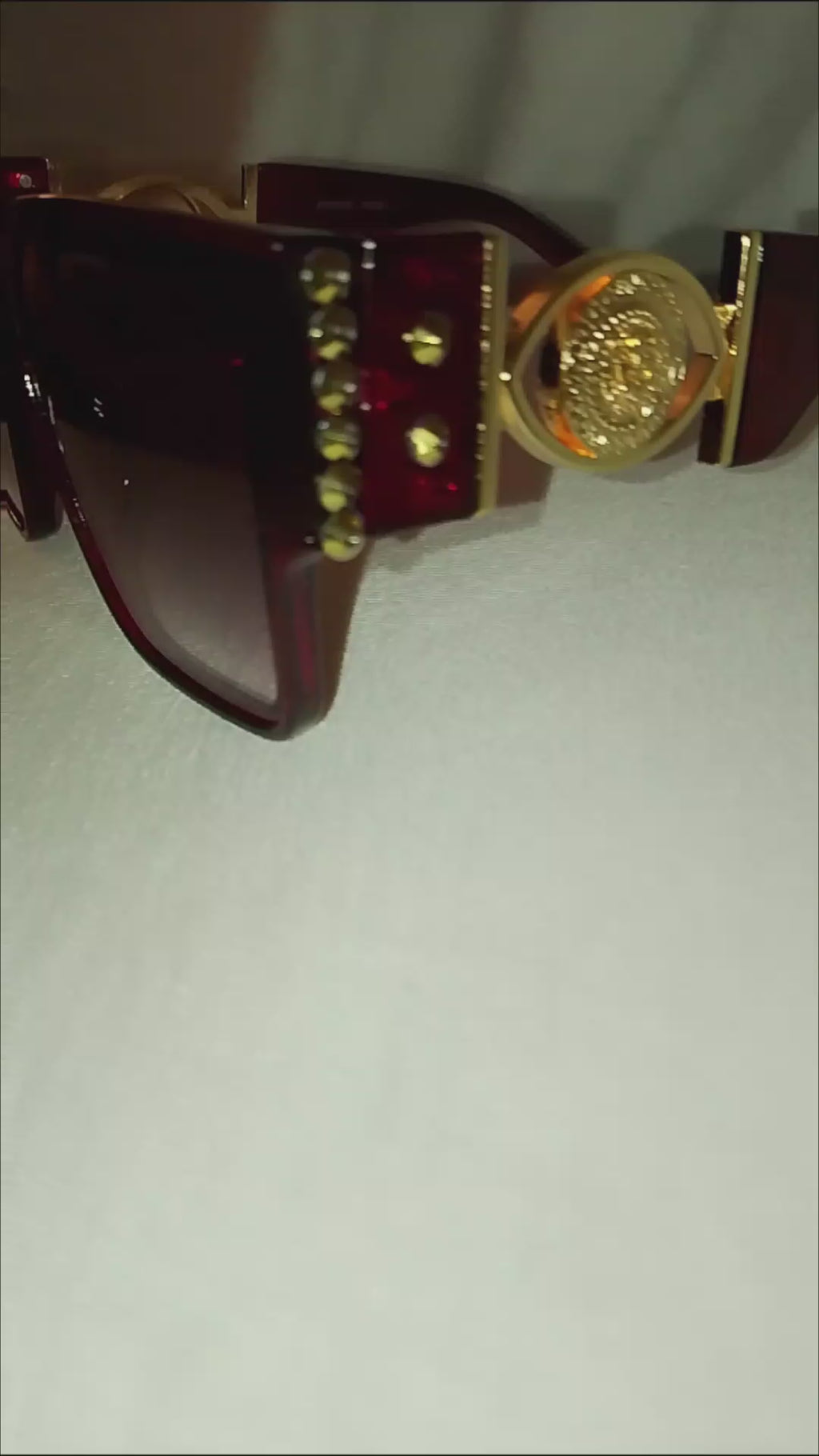 Sensational Grid Iron Men's Burgundy Frame Shades Glasses