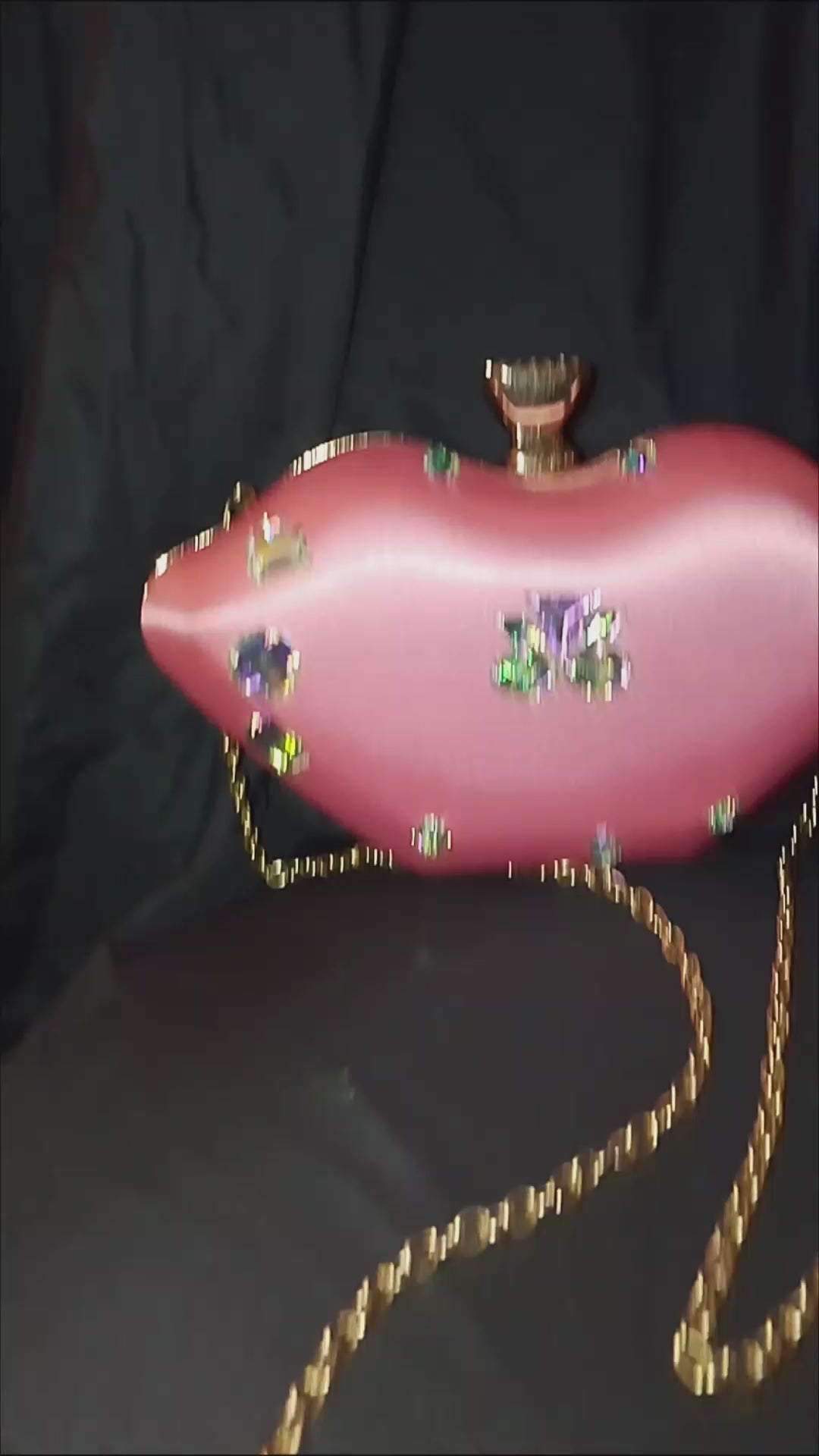 Powder Pink Fancy Tender Kiss Me Clutch Purse Bag