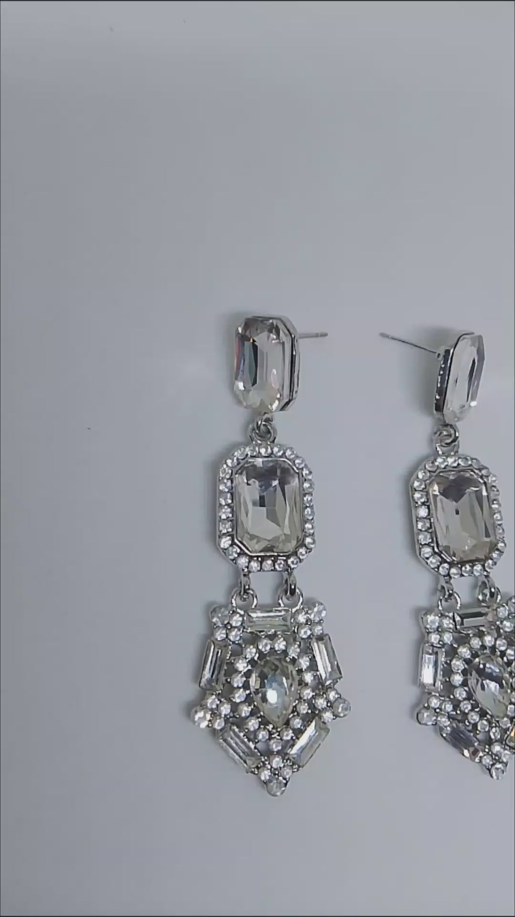 Chantilly Platinum Royal Dinner Drop Earrings