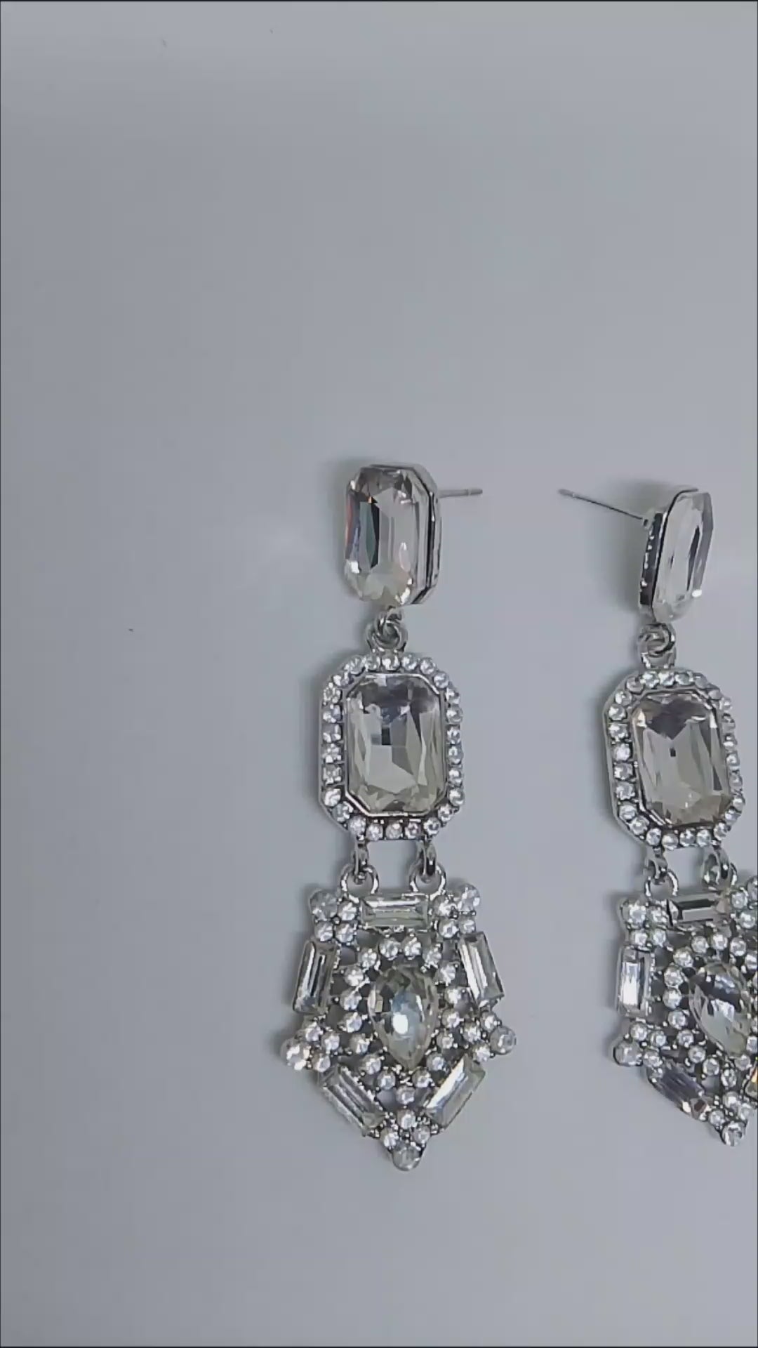 Chantilly Platinum Royal Dinner Drop Earrings