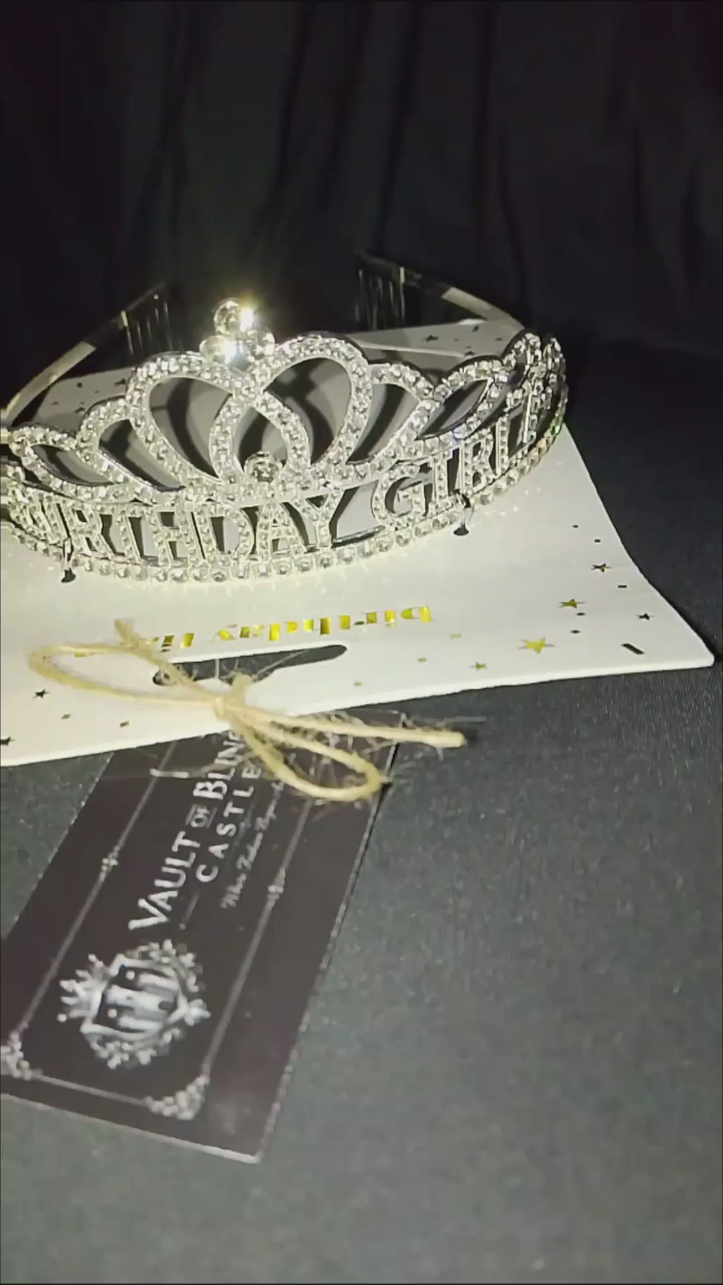 Admired Perfection Signature Sparkling Silver Happy Birthday Tiara - Style 38