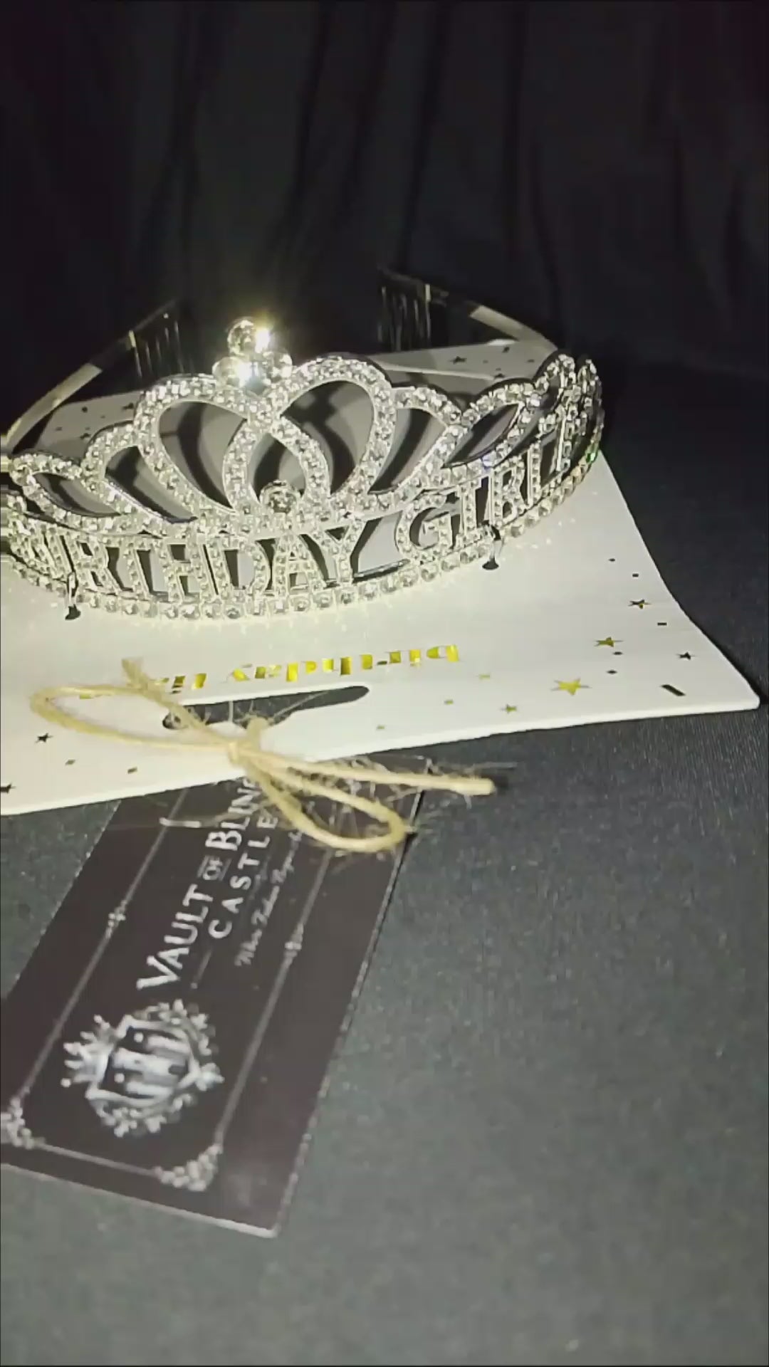 Admired Perfection Signature Sparkling Silver Happy Birthday Tiara - Style 38