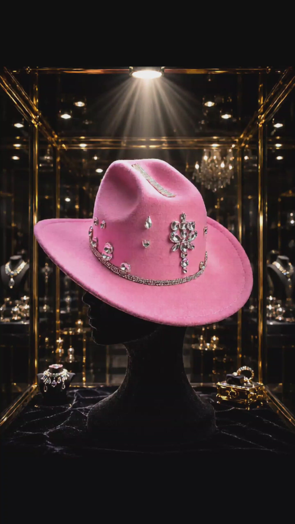 Camellia Pink Radiant Rodeo Western Hat With Silver Rhinestones