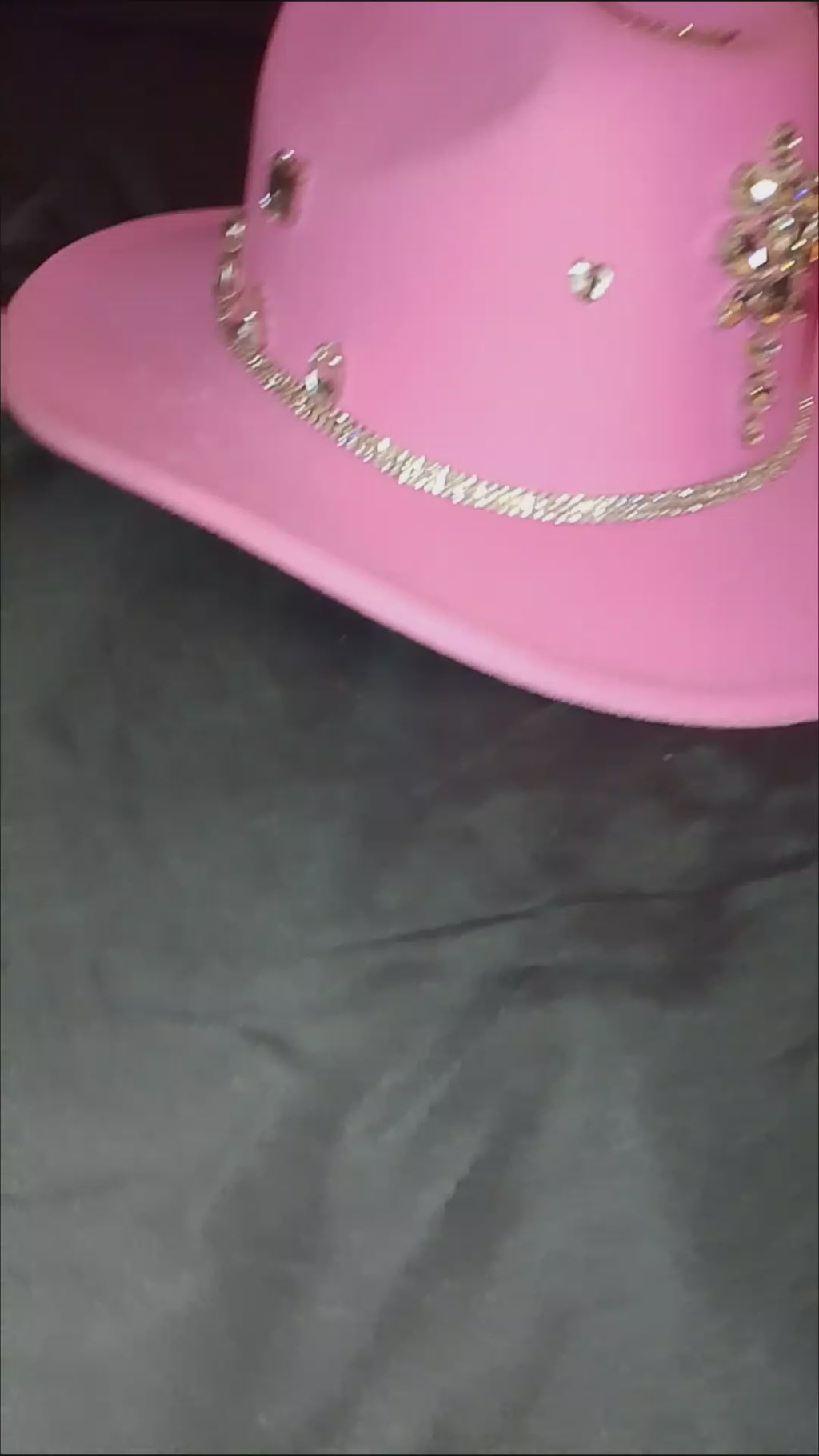 Camellia Pink Radiant Rodeo Western Hat With Silver Rhinestones