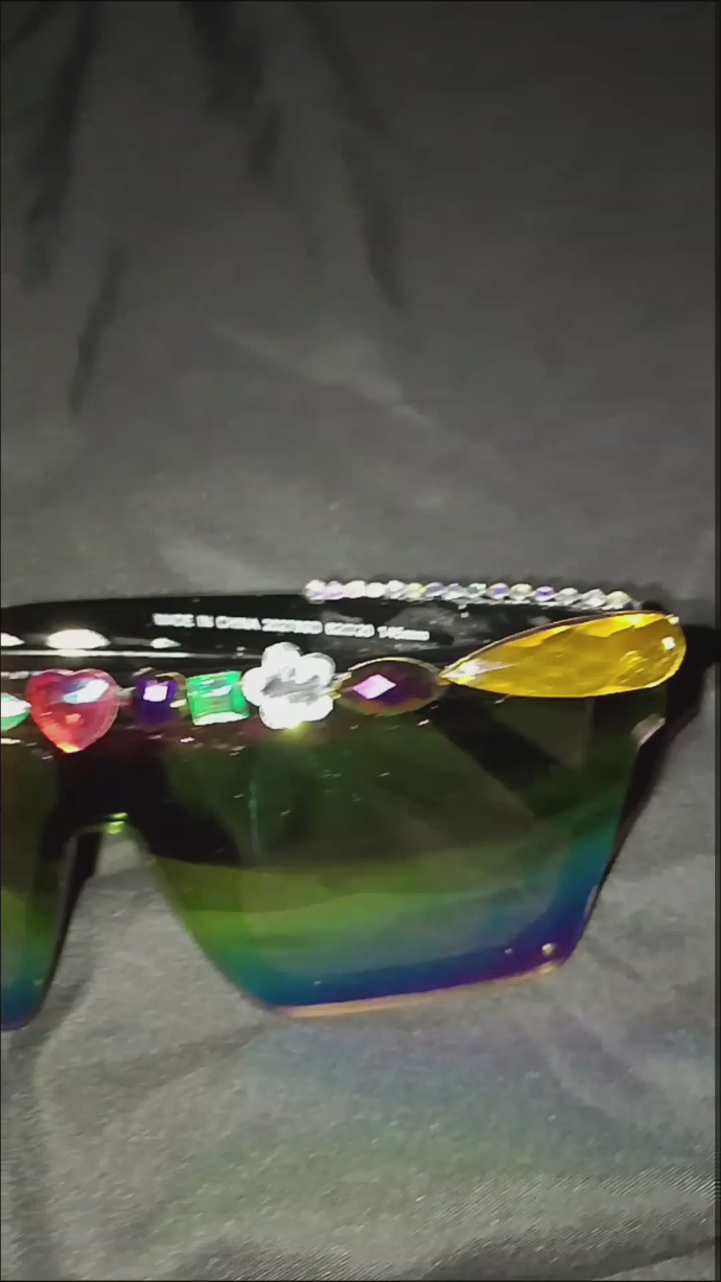 Multi-Color Hologram Chroma Crystal Solar Frame Glasses