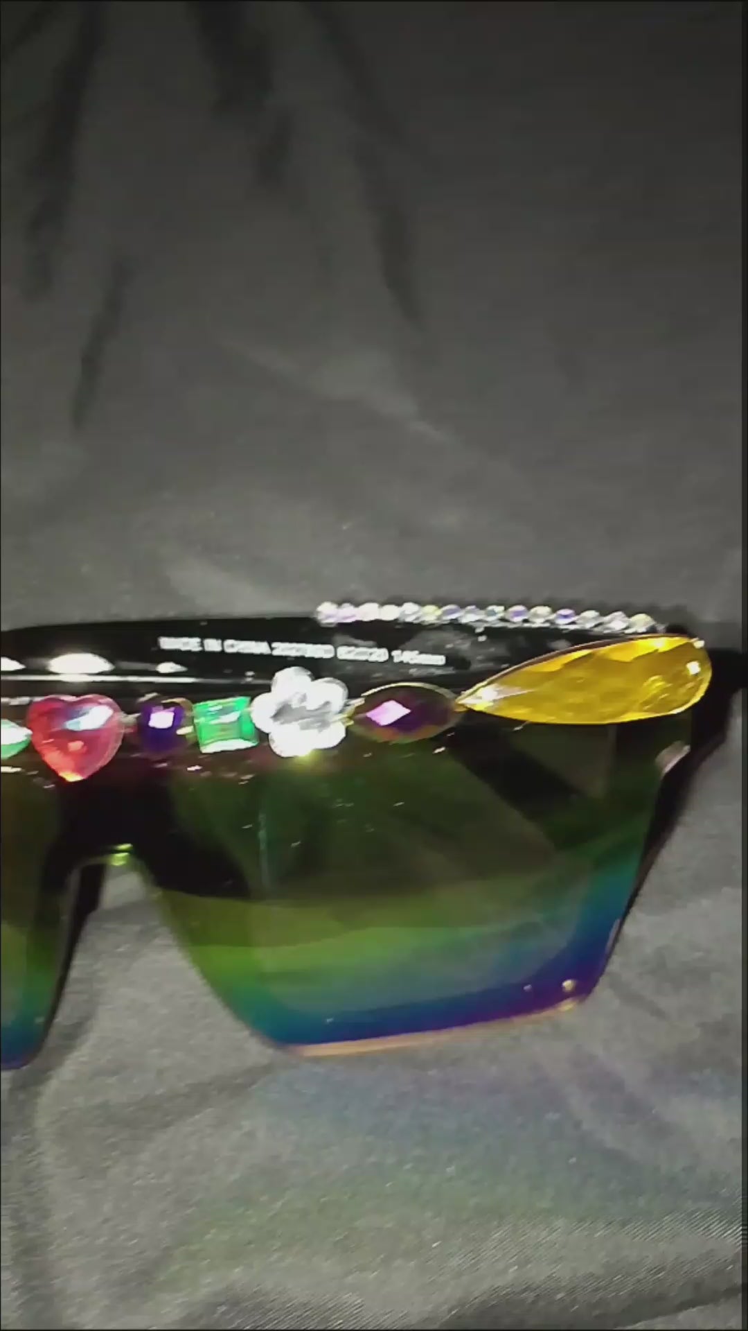 Multi-Color Hologram Chroma Crystal Solar Frame Glasses