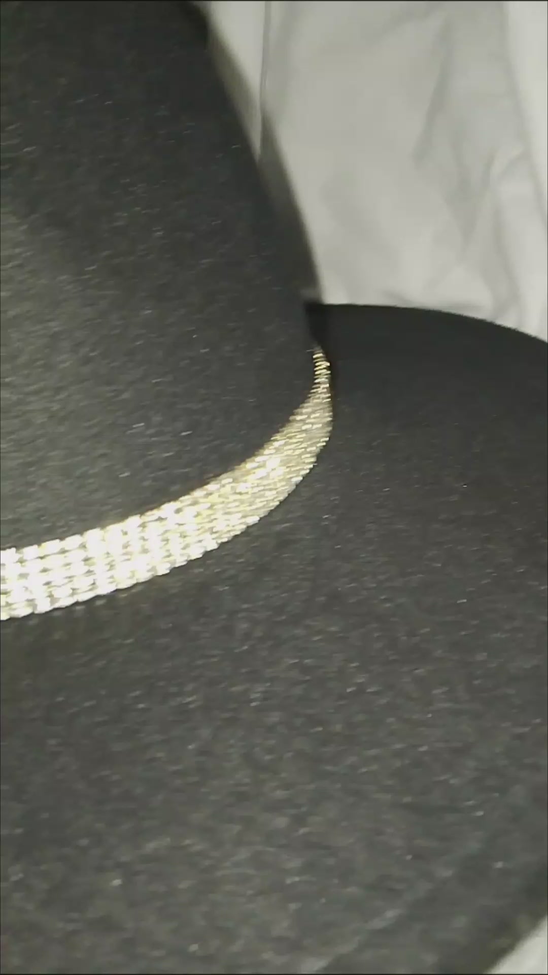 Exclusive Wealth Circle Black Felt Fedora Wide Brim Hat