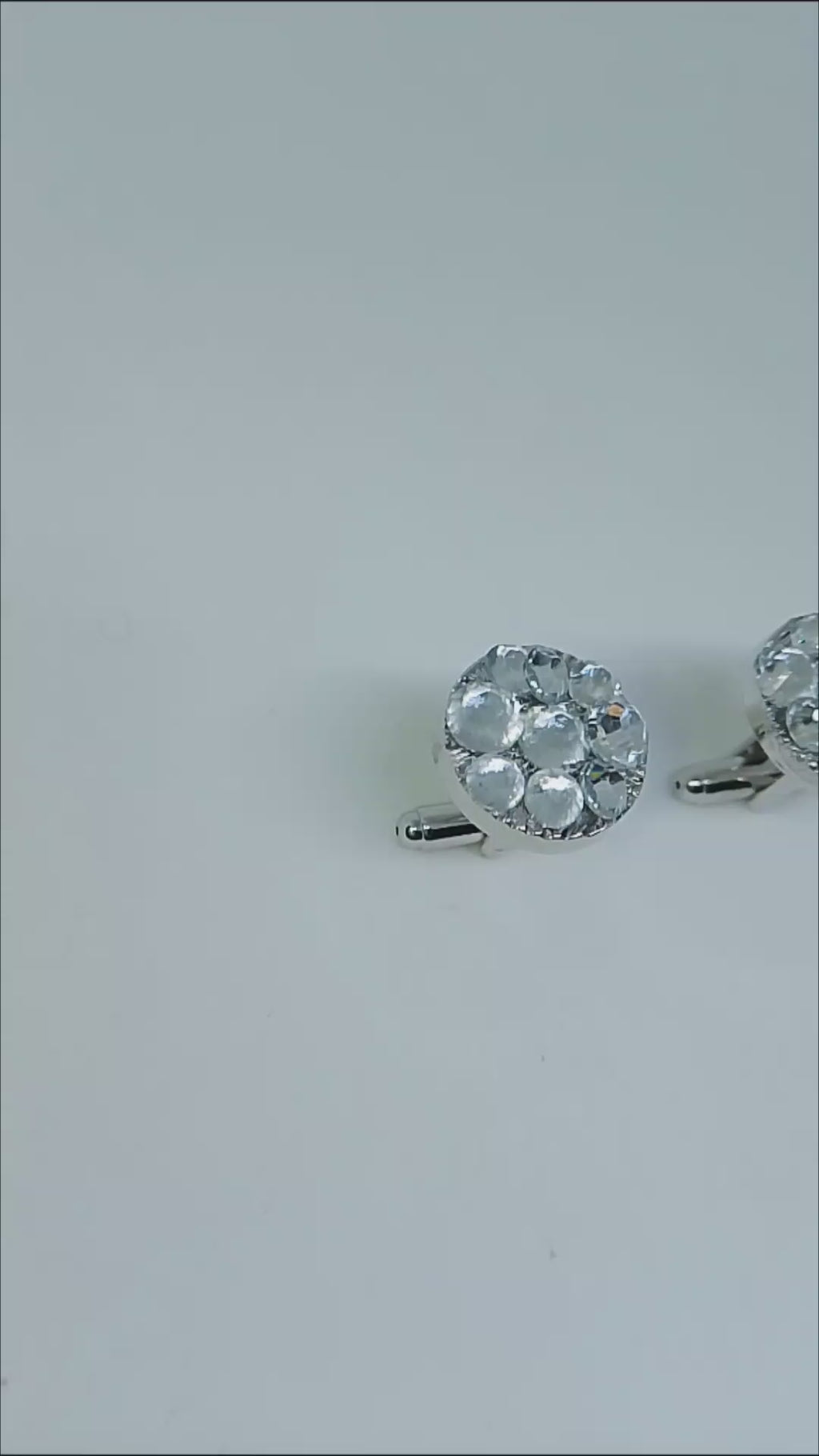 Zenith Orion Silver Tone Platinum Gem Men's Cufflink Set