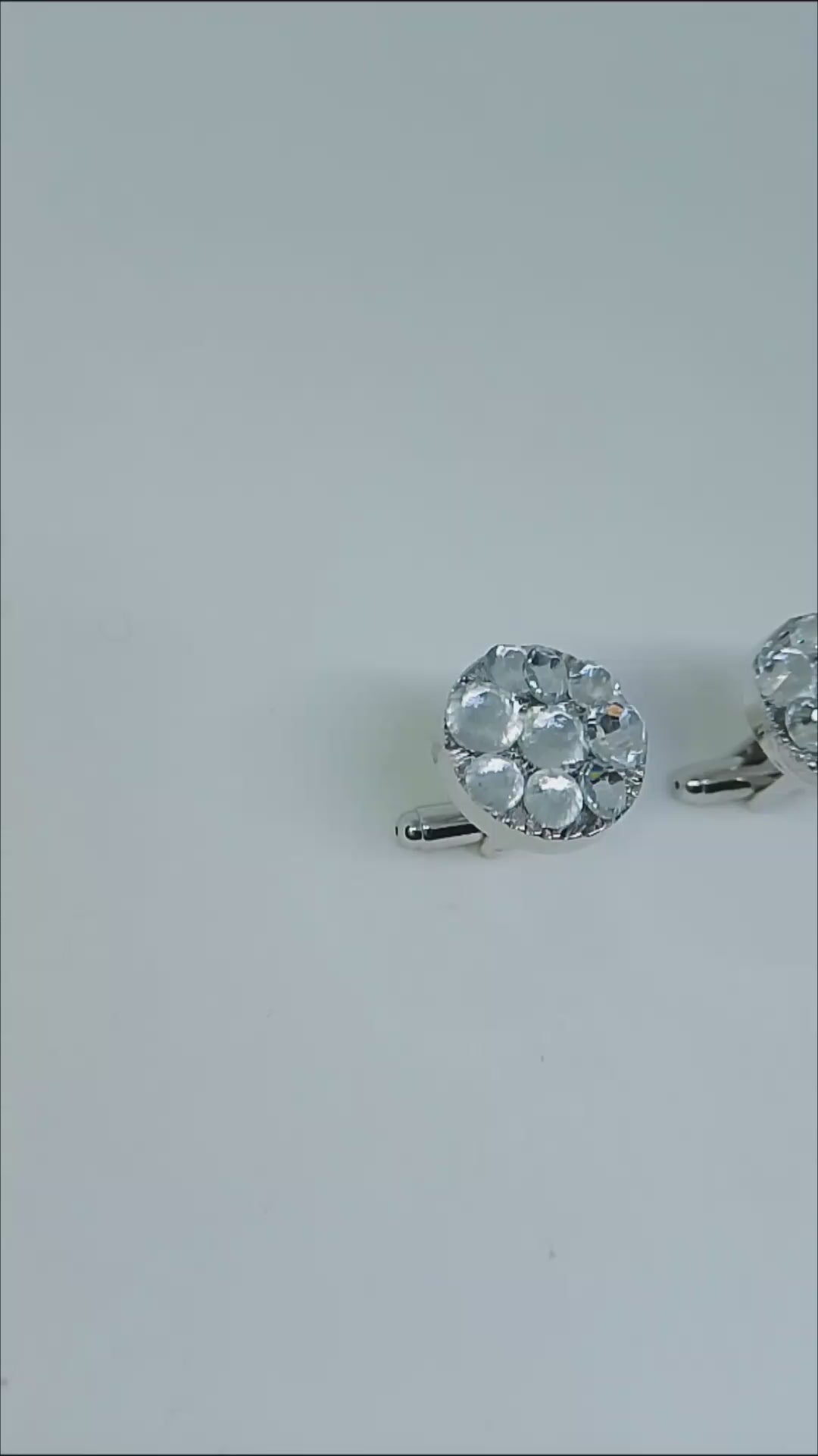 Zenith Orion Silver Tone Platinum Gem Men's Cufflink Set