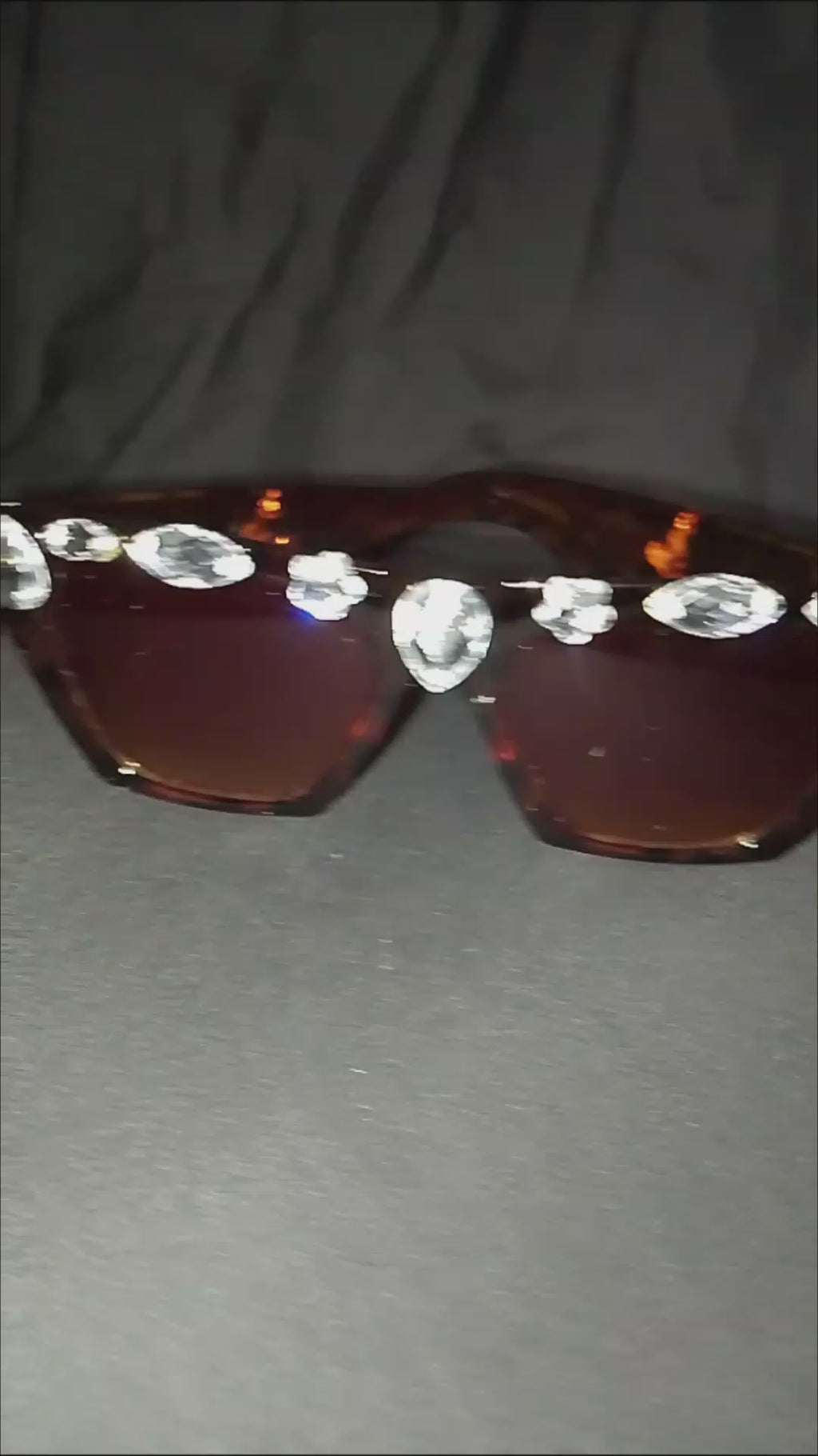 Coffee Couture Shades Silver Rhinestones