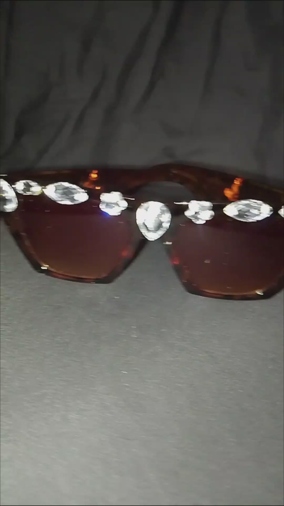 Coffee Couture Shades Silver Rhinestones