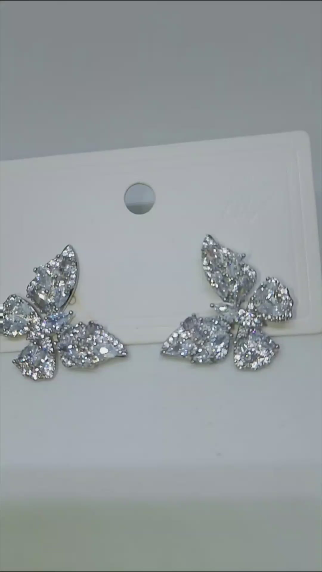 Charmed Solitaire Beacon Butterfly Shine Earrings