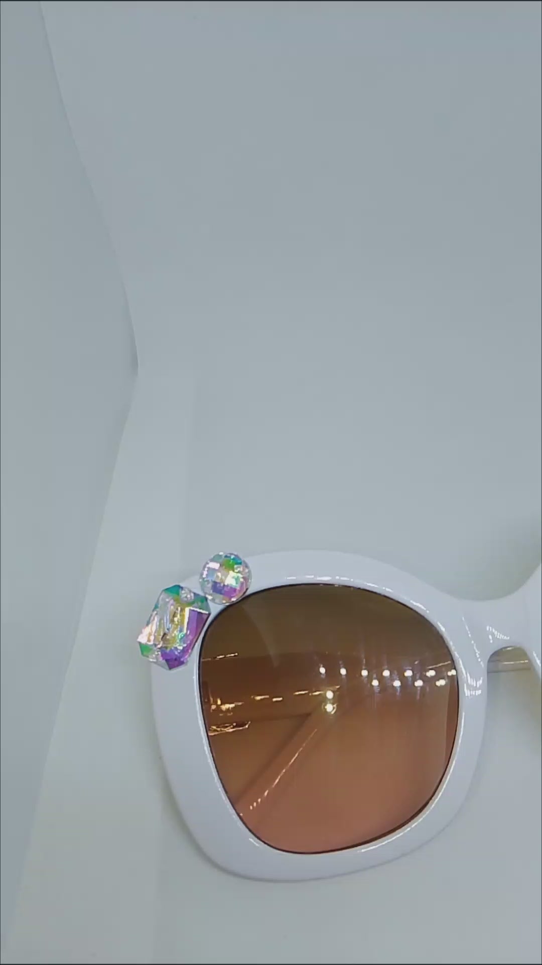 Vanilla Mocha Honey Dipped Oversized Cat Eye Frame Sunglasses