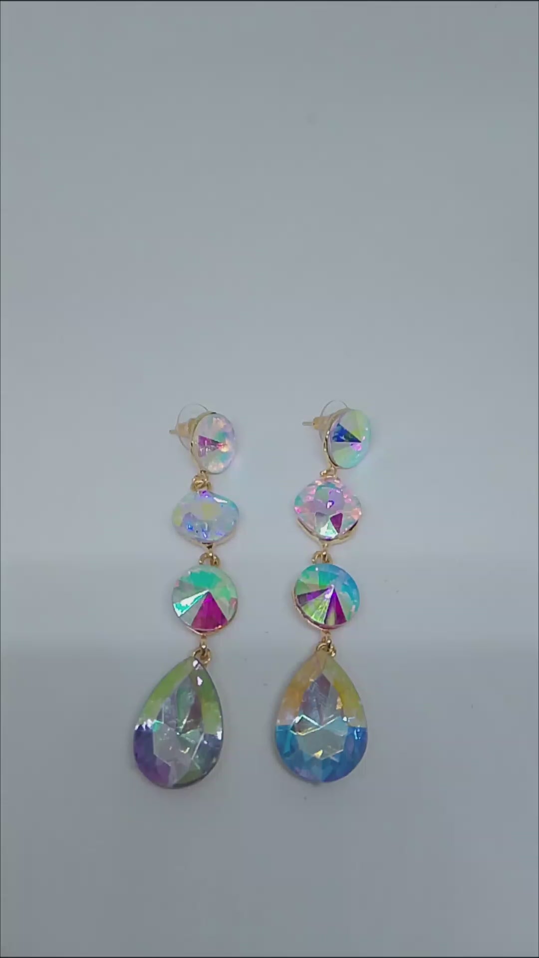 Ice Drip 4 Tier Waterfall Cascade Drop Earrings
