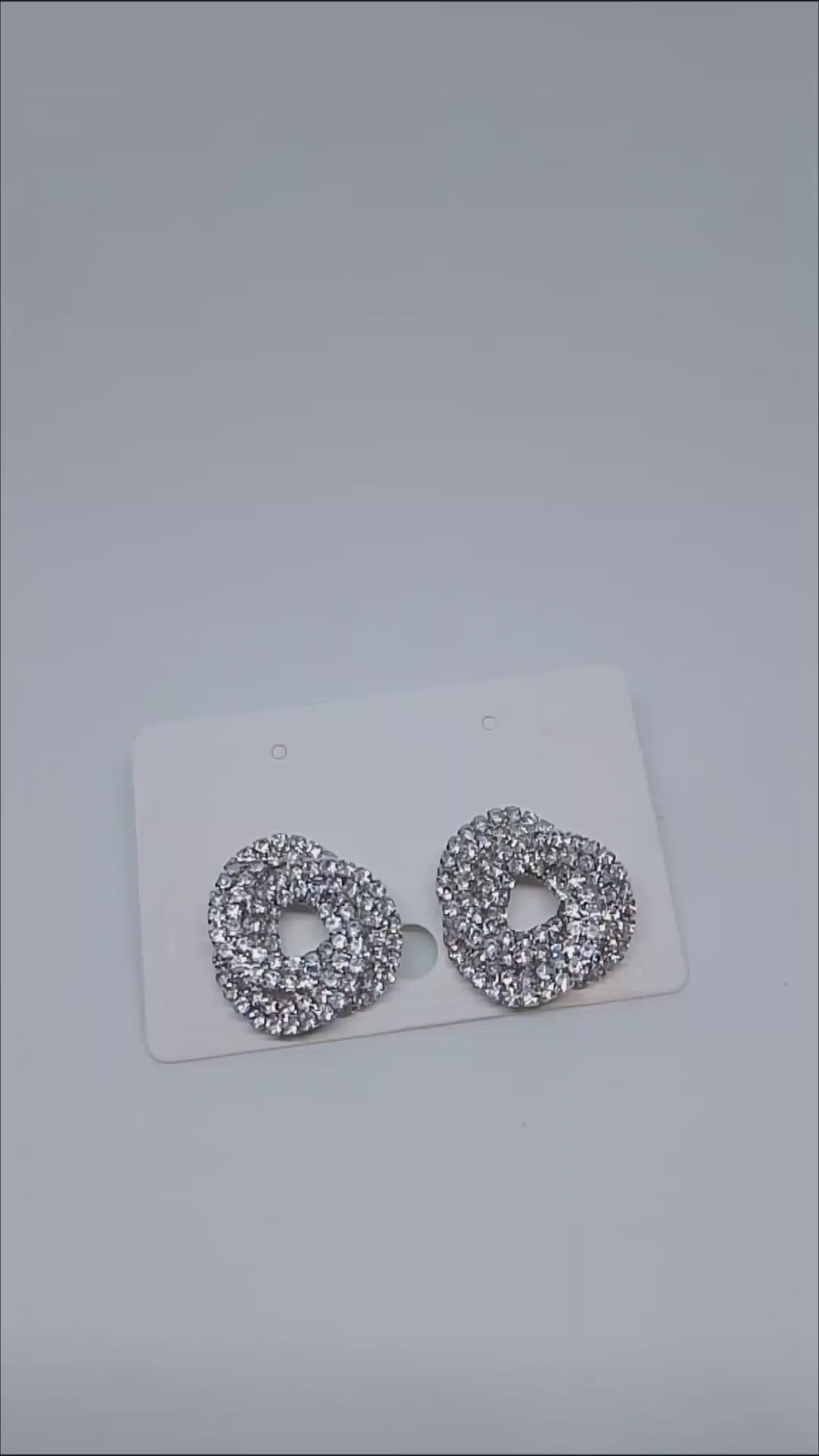 Luxe Overlapping Rope Platinum Twist Stud Earrings