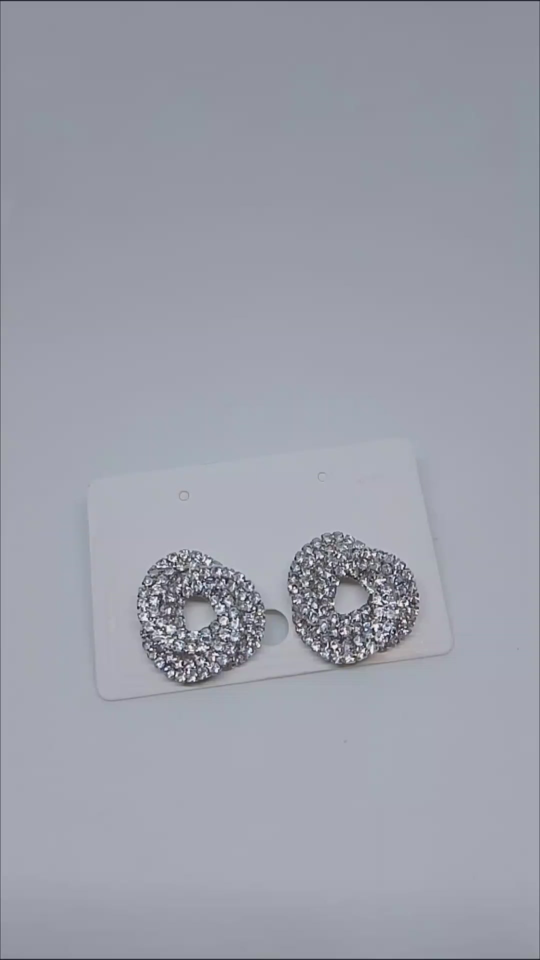 Luxe Overlapping Rope Platinum Twist Stud Earrings
