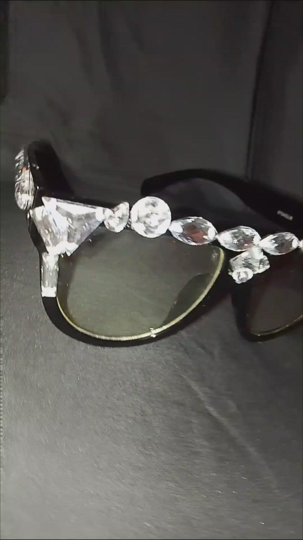 Glitz On The Scene Black Rim Glasses