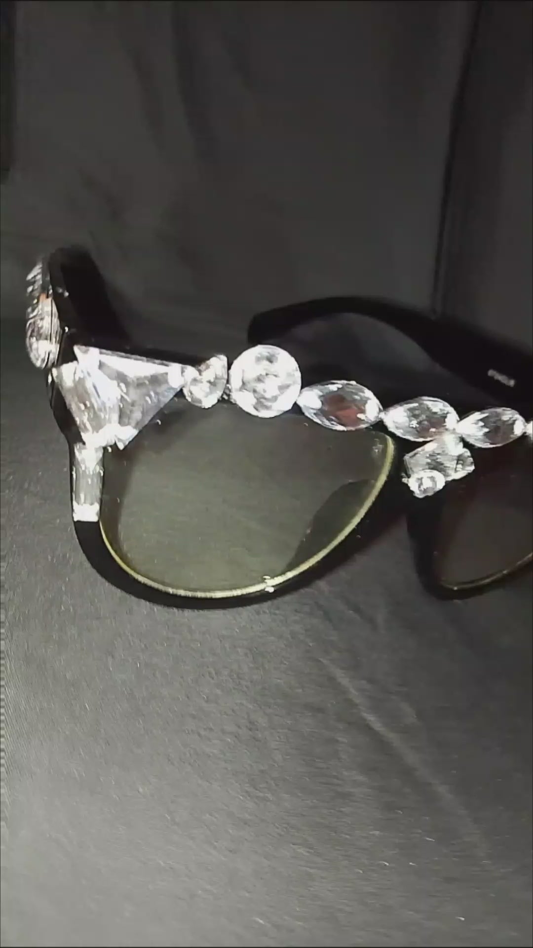 Glitz On The Scene Black Rim Glasses